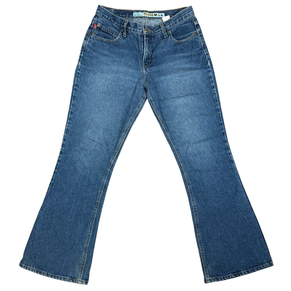 Y2K Boot-Cut Flare Low-Rise Faded Blue Mudd Jeans Size 11 (33 x 31)